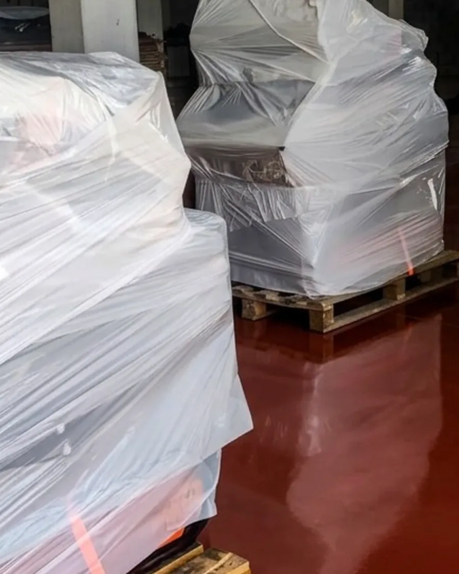 Macchine Alpina DUE imballate su pallet, pronte per la spedizione